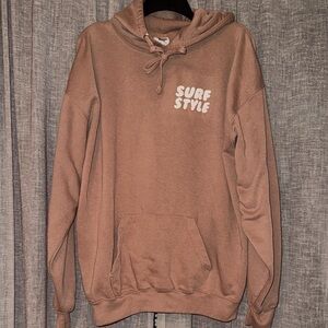 Surf Style Brown Hoodie Large